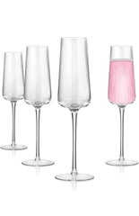 DH Stripe Polar Glass Collection - 2 Piece 230ml Champagne Glass image