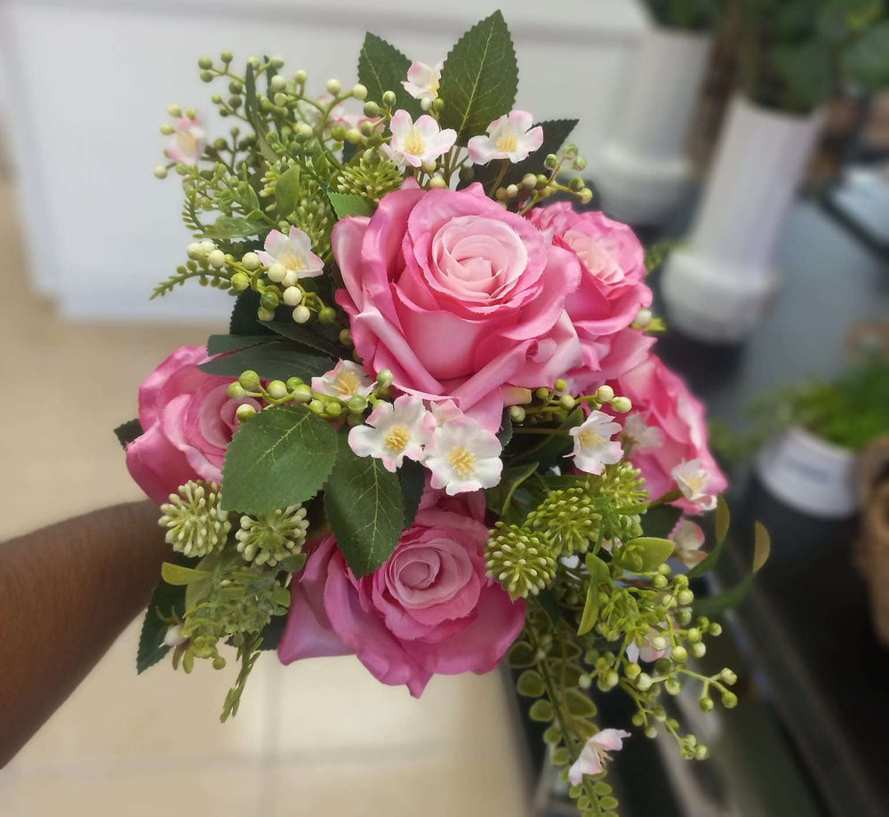 Pink Rose Arrangement - Round image