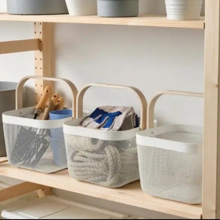 Metal Basket with Wood Finish Handle image 17