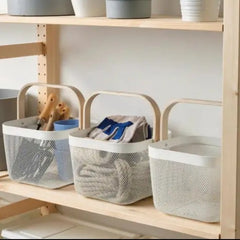 Metal Basket with Wood Finish Handle image 17