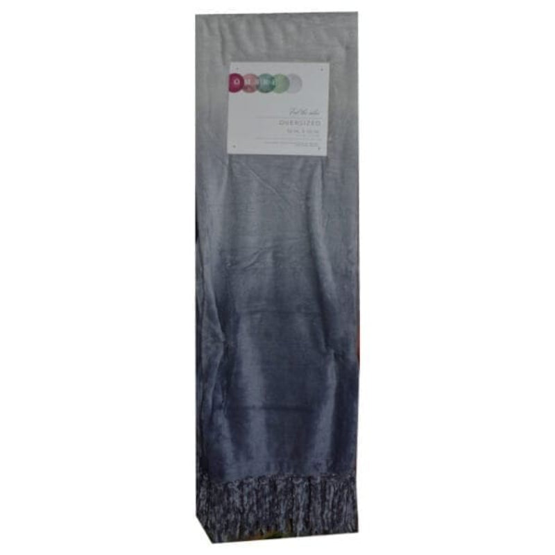 Ombre Grey Fringe Throw image 0