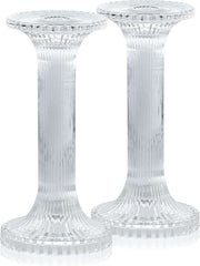 Glass Ribbed Candle Stand image 1