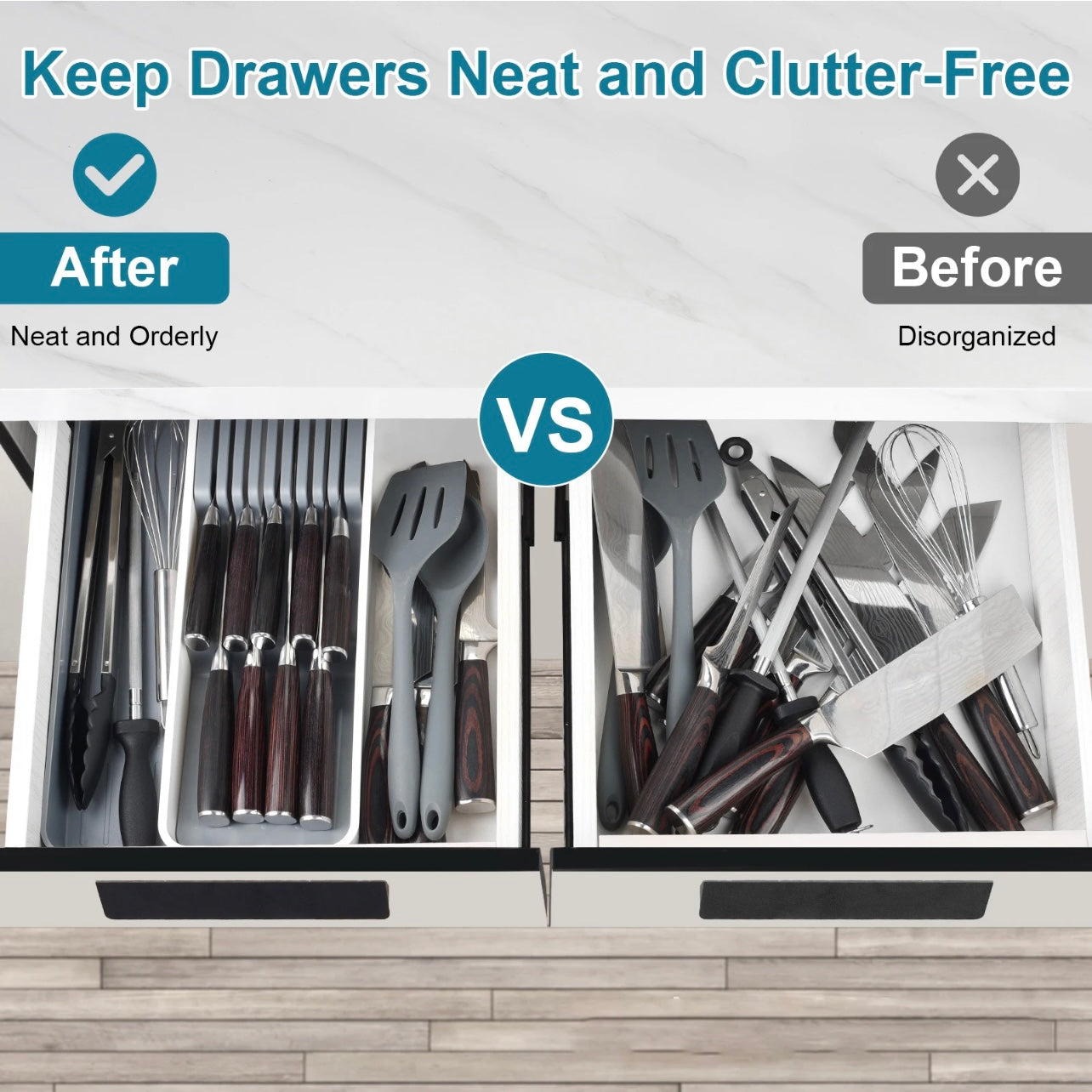 Expandable Knife Drawer Organizer Tray image 5