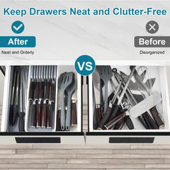 Expandable Knife Drawer Organizer Tray image 5