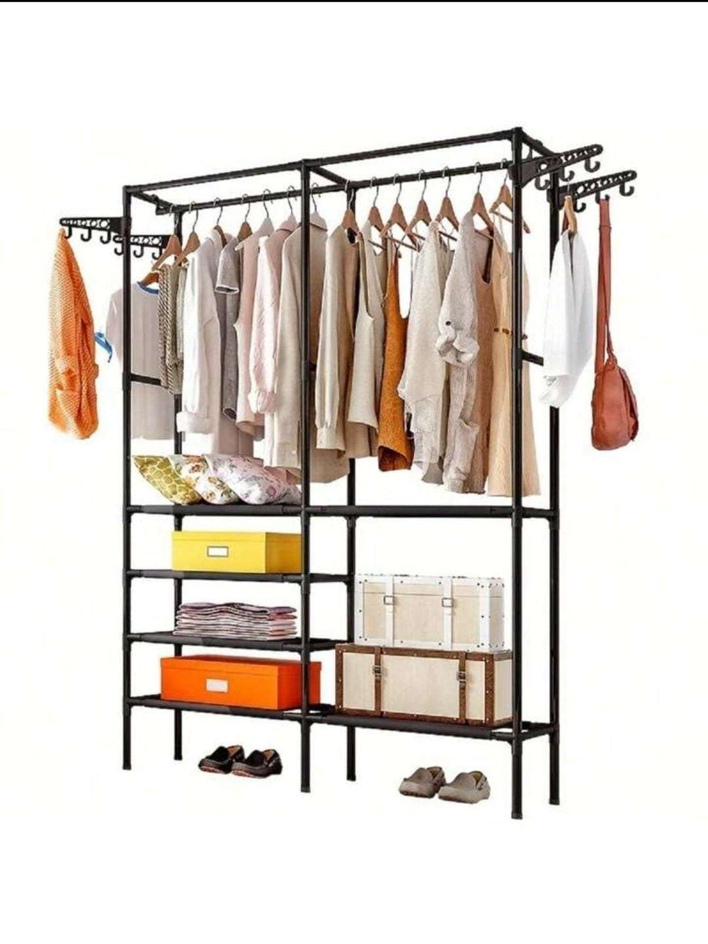 Double Section Clothes and Hat Rack image 1