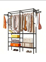 Double Section Clothes and Hat Rack image 1
