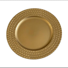 Charger Plates - Gold Cube Rim image