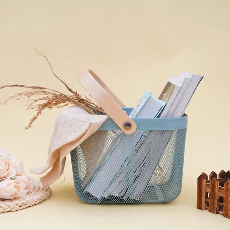 Metal Basket with Wood Finish Handle image 5