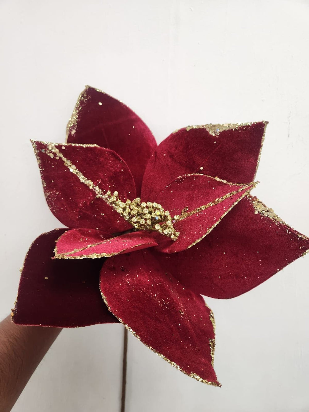 Velvet Poinsettia - Glitter and Red image