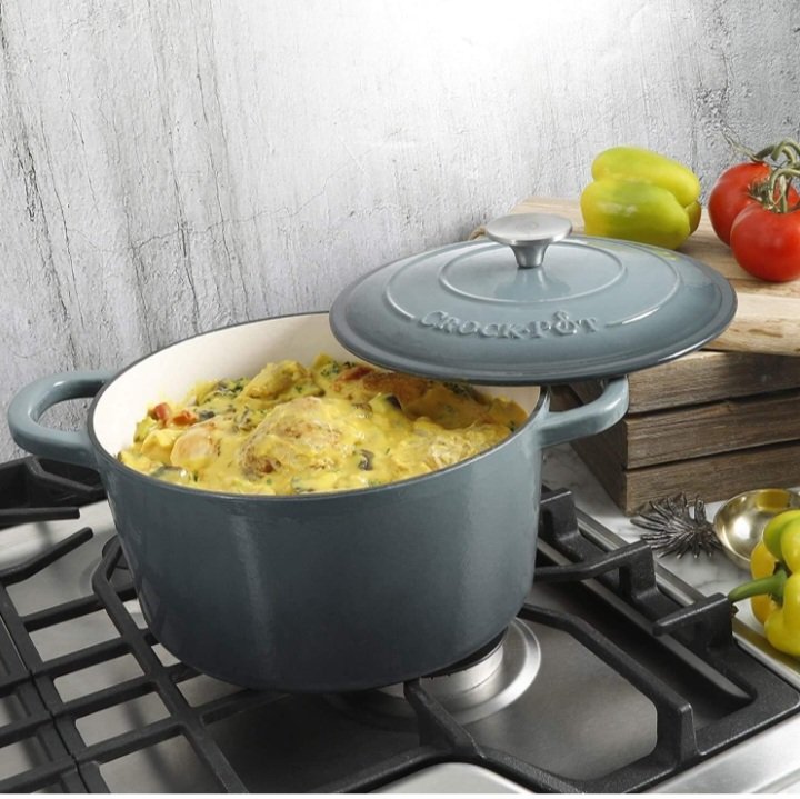 Crock Pot Artisan Enameled Cast Iron Round Dutch Oven 5 Quart image 4