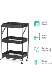 Collapsible 3 Tier Metal Cart image 4