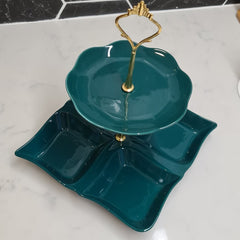 Snack Serving Plate- 2 Tiers image 1