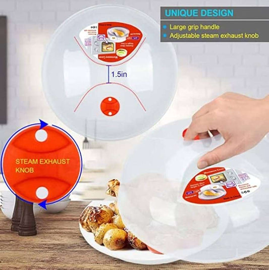 PLASTIC MICROWAVE COVER 28.8x11CM CLEAR image 1