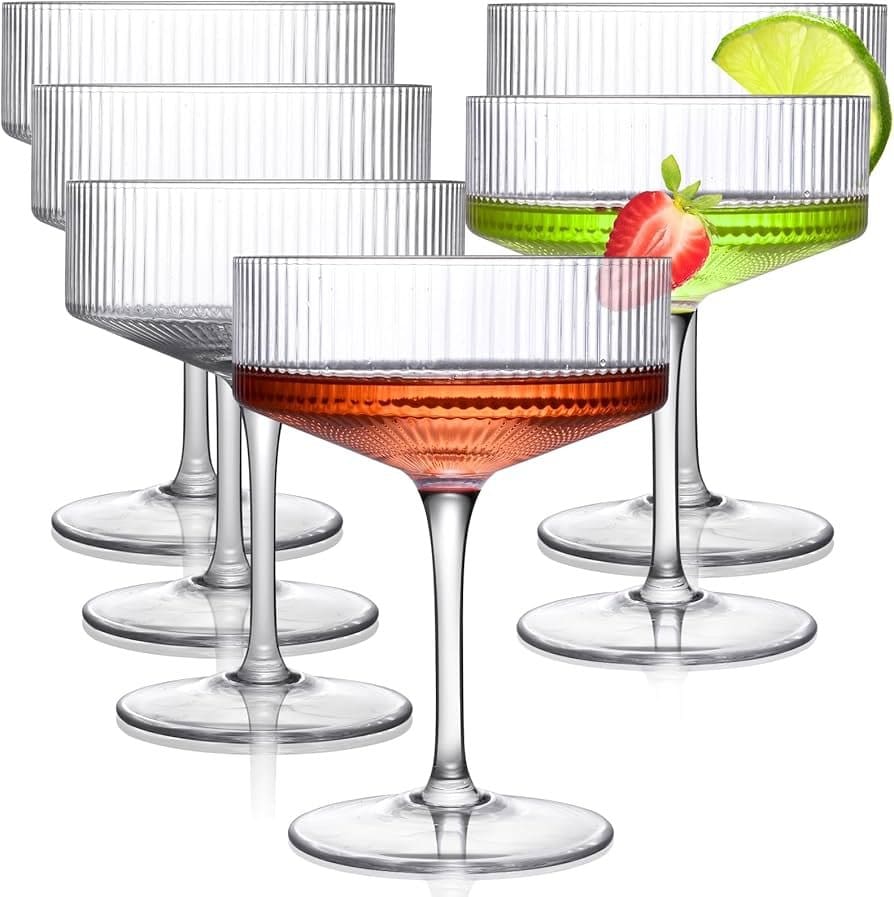 DH Stripe Polar Glass Collection - 2 Piece 220ml Gin Saucer image