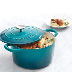 Crock Pot Artisan Enameled Cast Iron Round Dutch Oven 5 Quart image 3