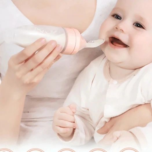 Baby Puree Feeding Spoon- White image 1