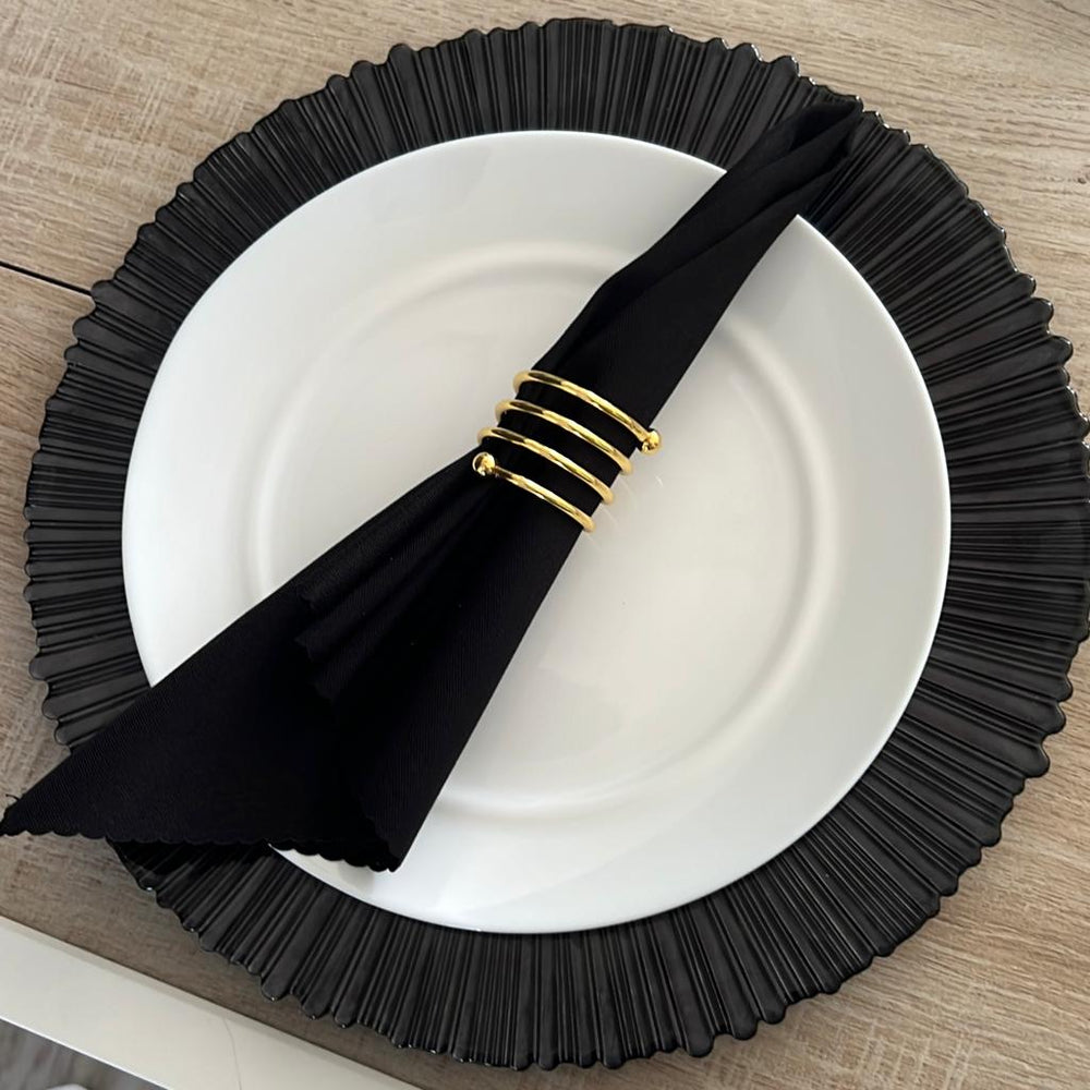 Charger Plates - Black Glass Rim image