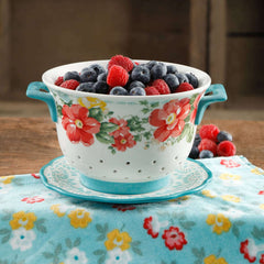 PIONEER WOMAN COLANDER W/DRIP PLATE image 0