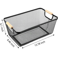 Metal Basket with Wood Finish Handle image 21