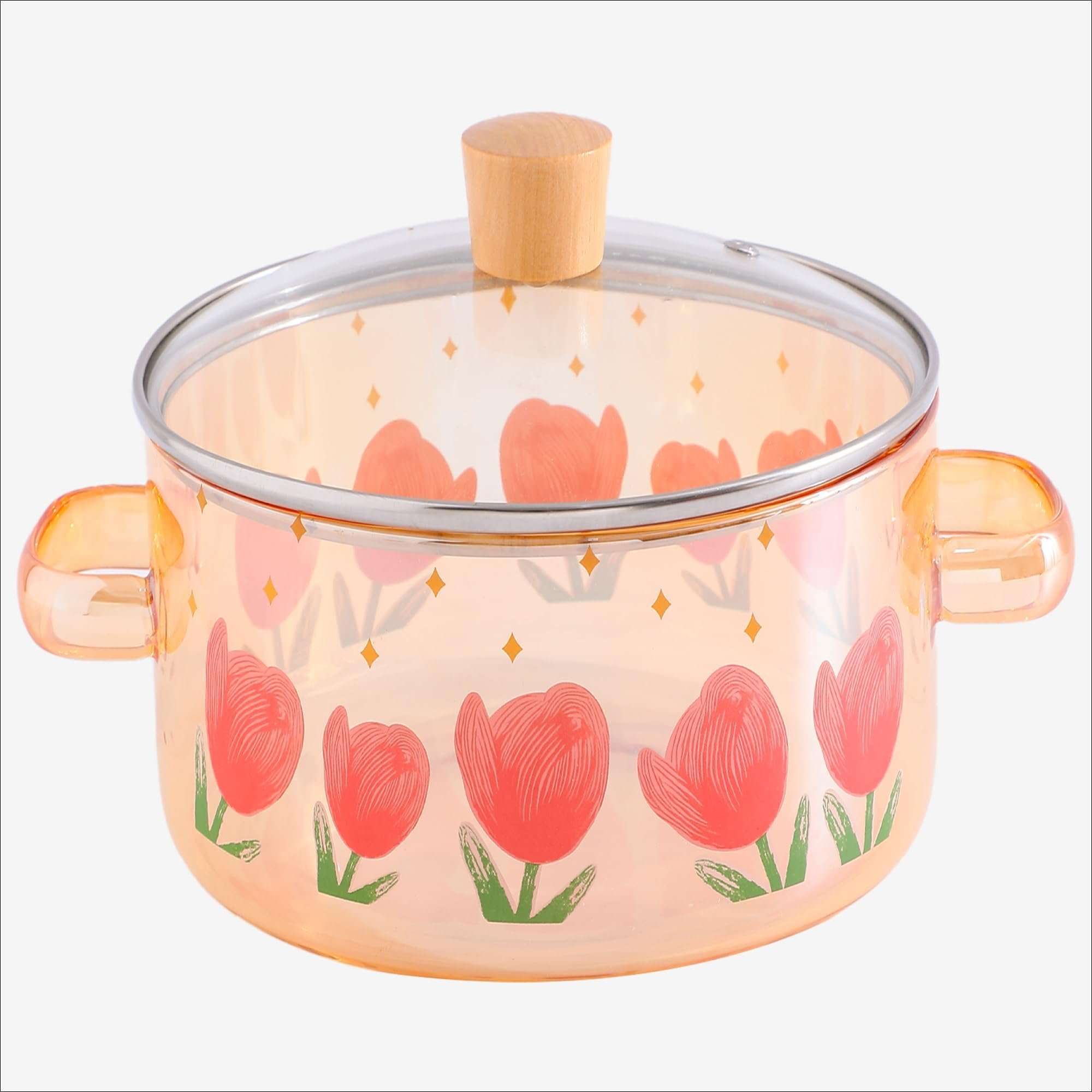Glass Tulip Pots - Amber 3.2L image