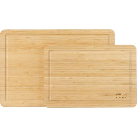Gibson 2 Piece Bamboo Cutting Board Set 15" and 12