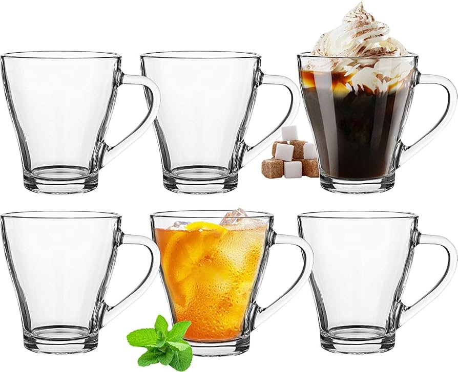 6 Piece Glass Tea Cup
