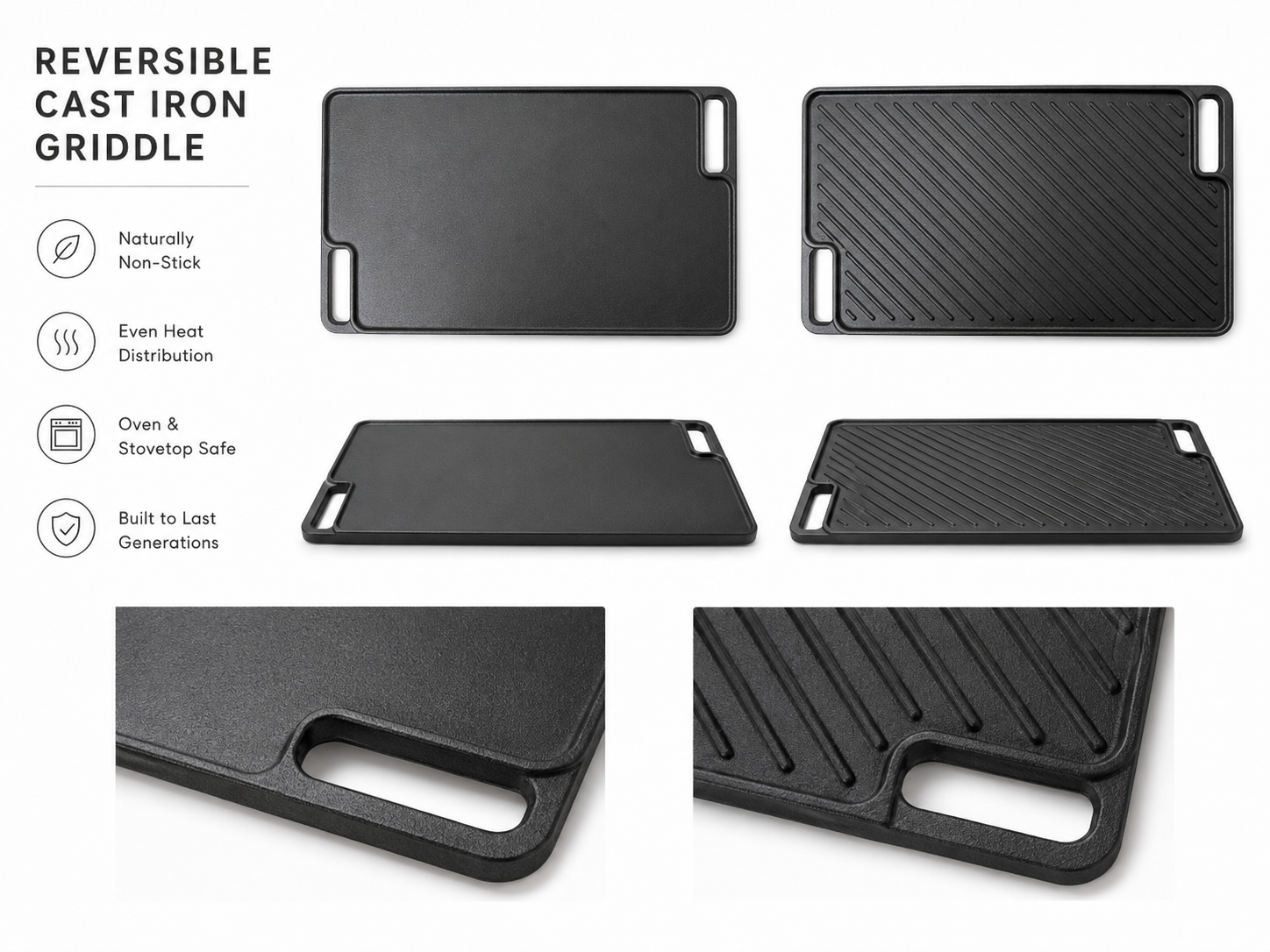 Reversible Cast Iron Griddle