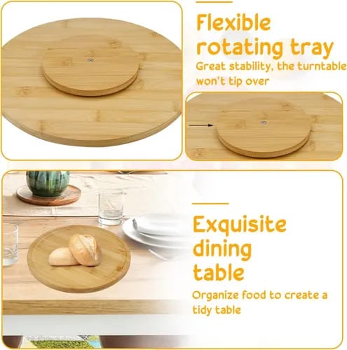 Rotating Bamboo Chopping Board
