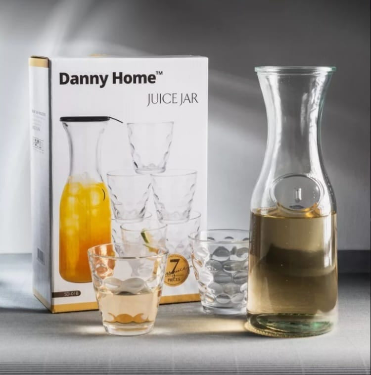 Danny Home 7 Piece Glass Juice Jar Set