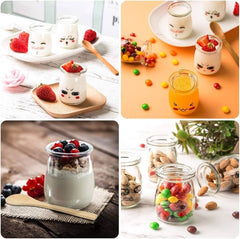 Emoticon Glass Jar with Spoon