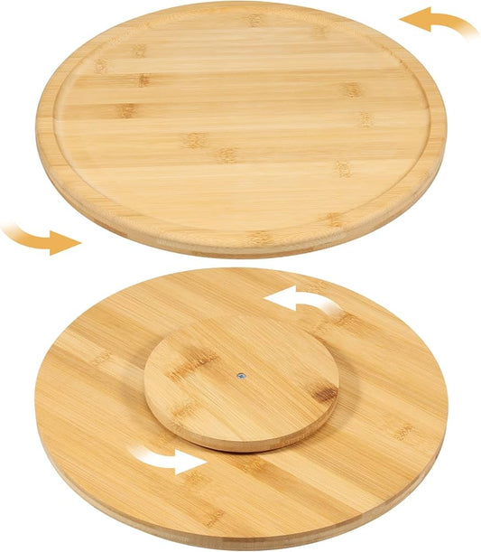 Rotating Bamboo Chopping Board