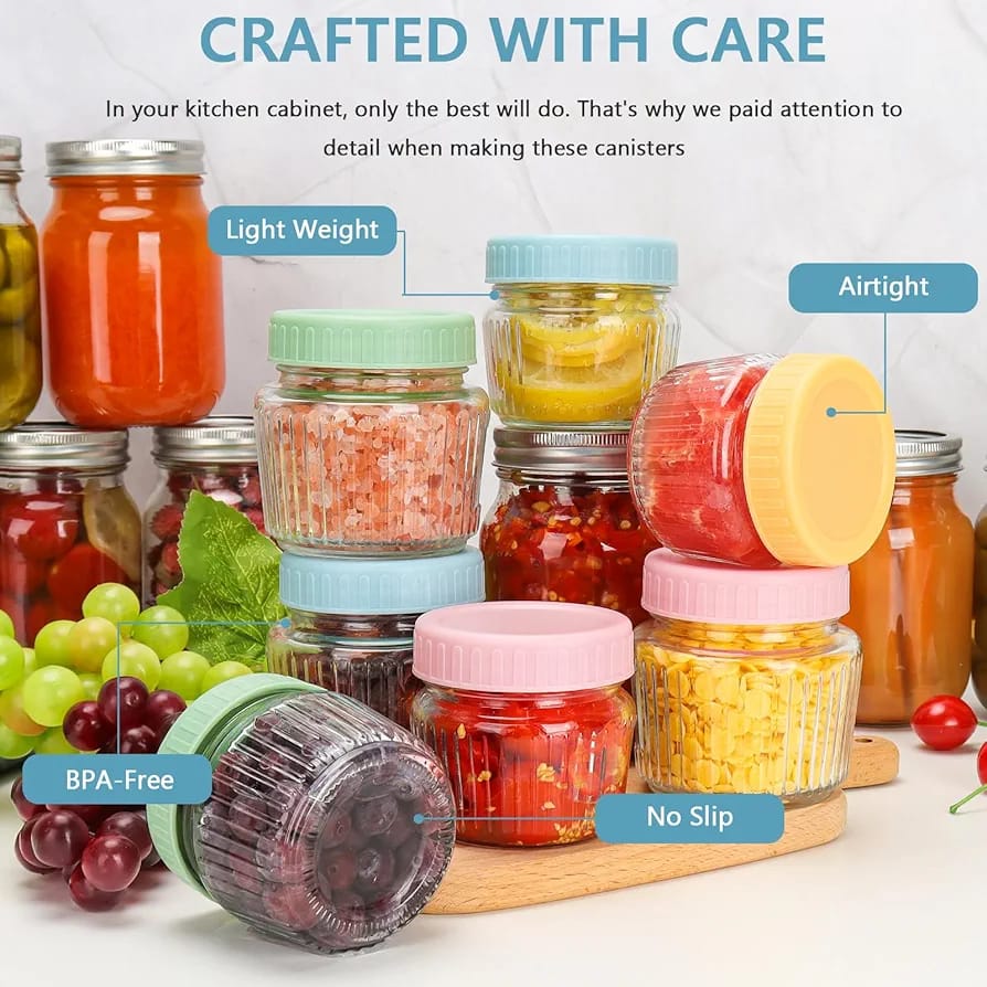 Ribbed Mason Jars