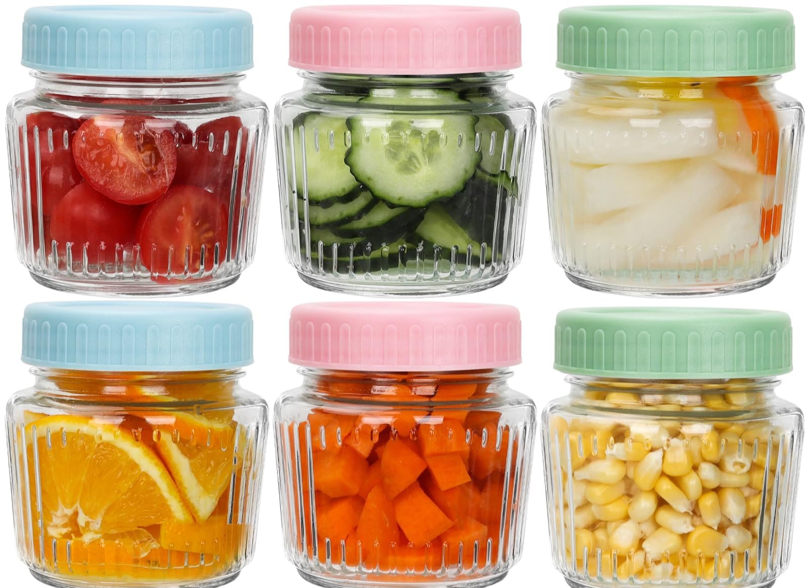 Ribbed Mason Jars