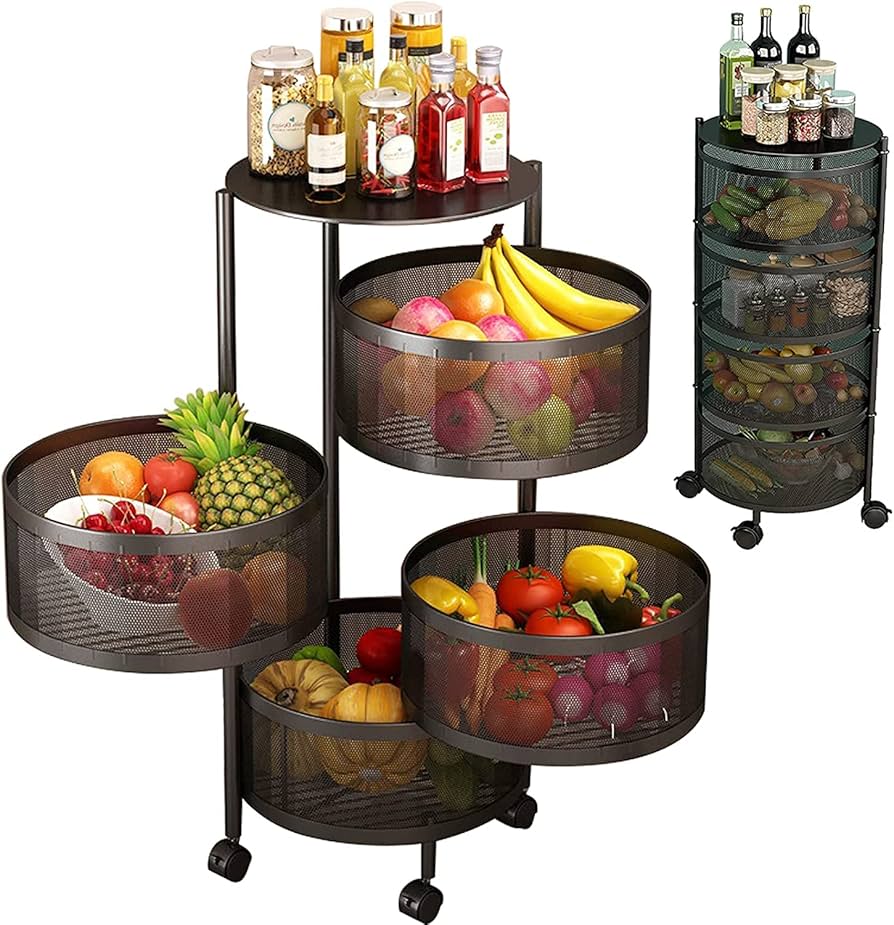 4 Tier Rotating Vege Cart