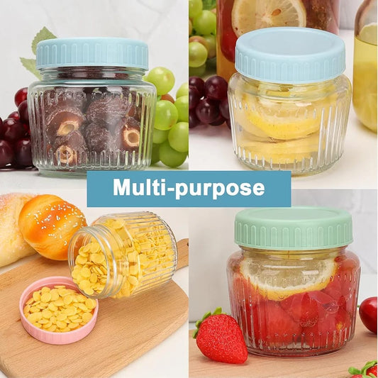 Ribbed Glass Mason Jars