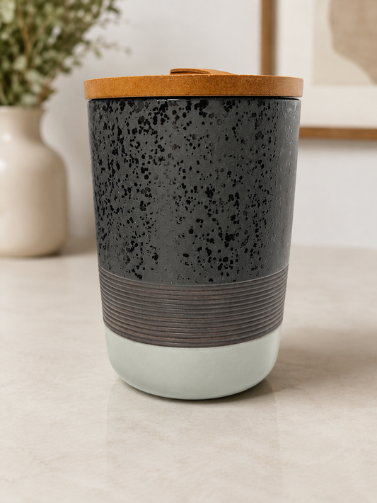 Speckled Ceramic Kitchen Canister