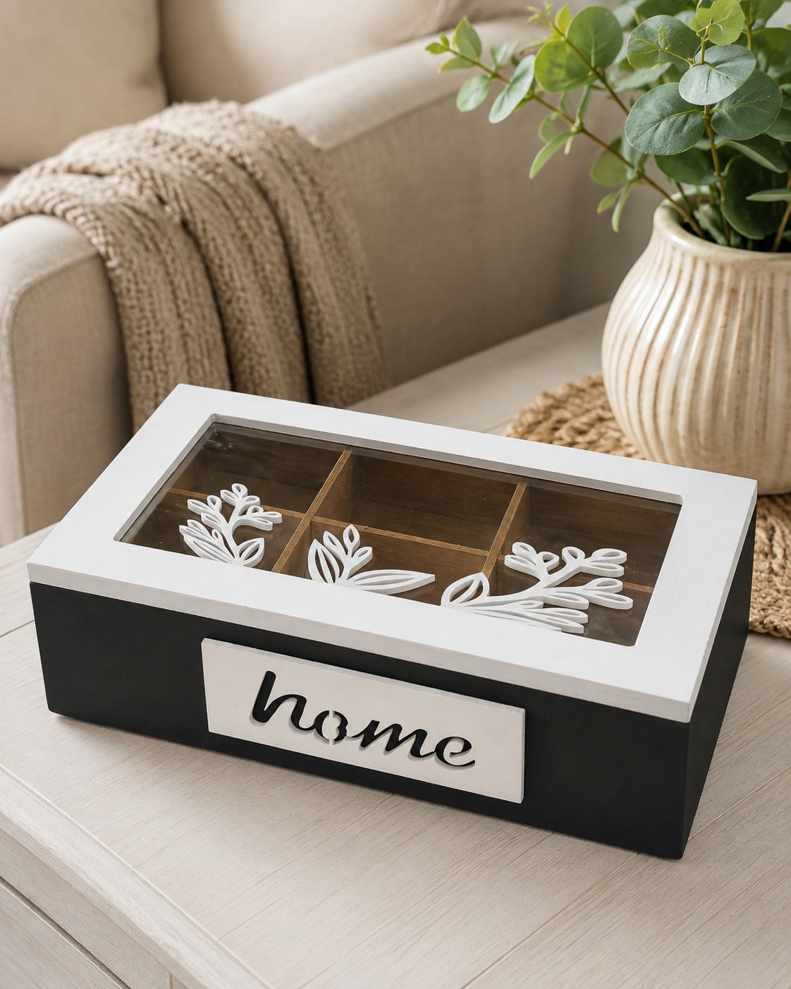 HOME Wooden Tea Box