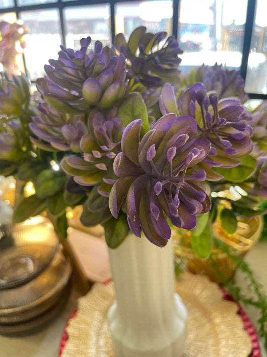 Artificial Succulents with Purple Coloured Tips