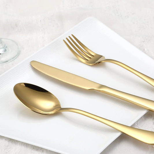 18 Piece Gold Dinner Cutlery Set