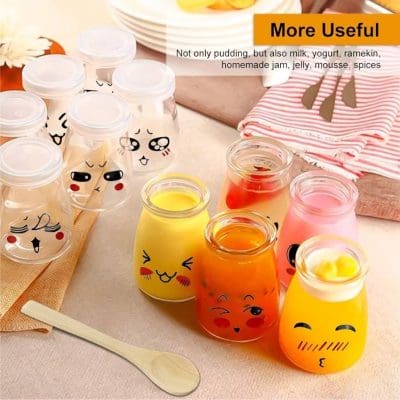 Emoticon Glass Jar with Spoon